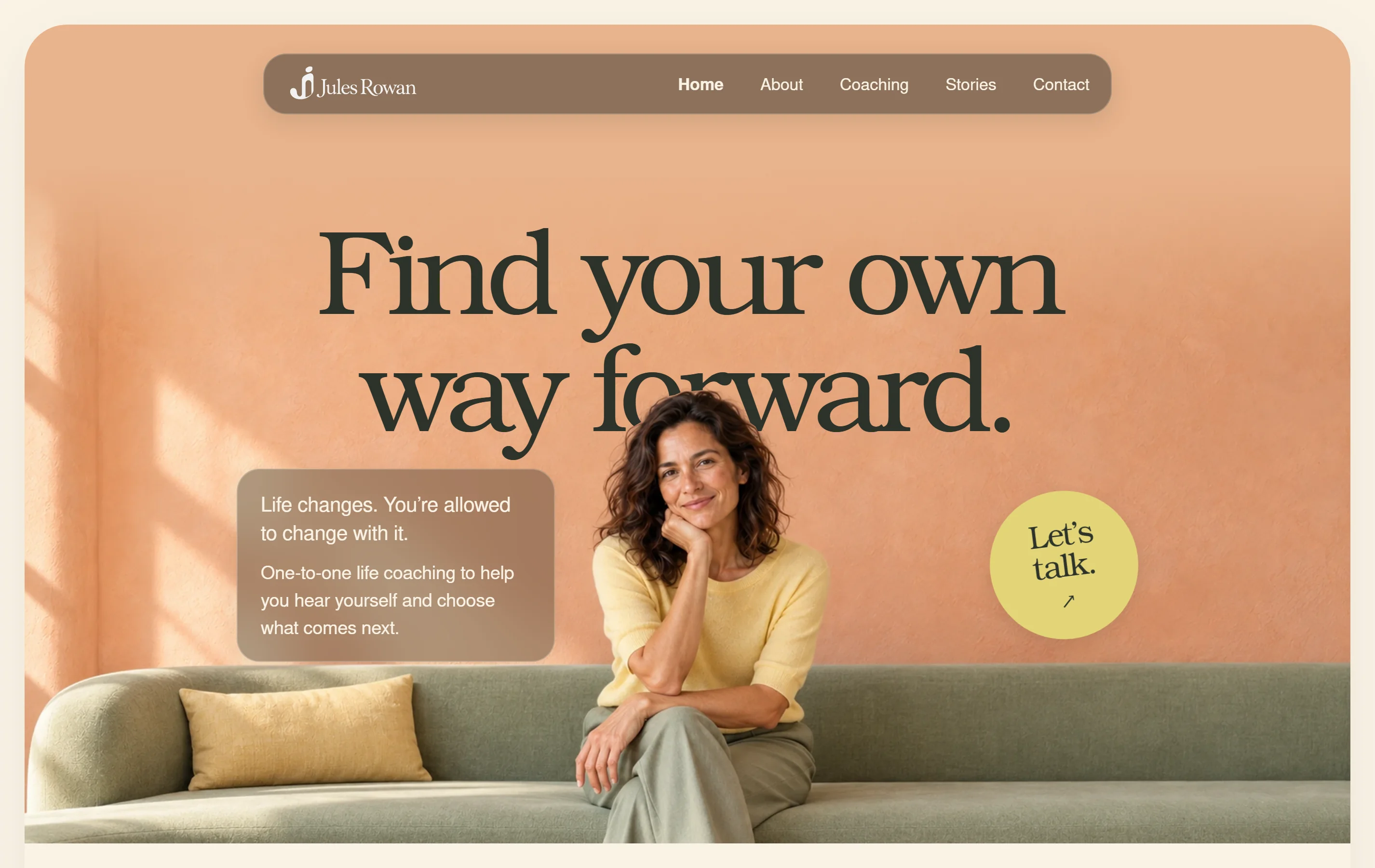 Jules Rowan coaching website concept